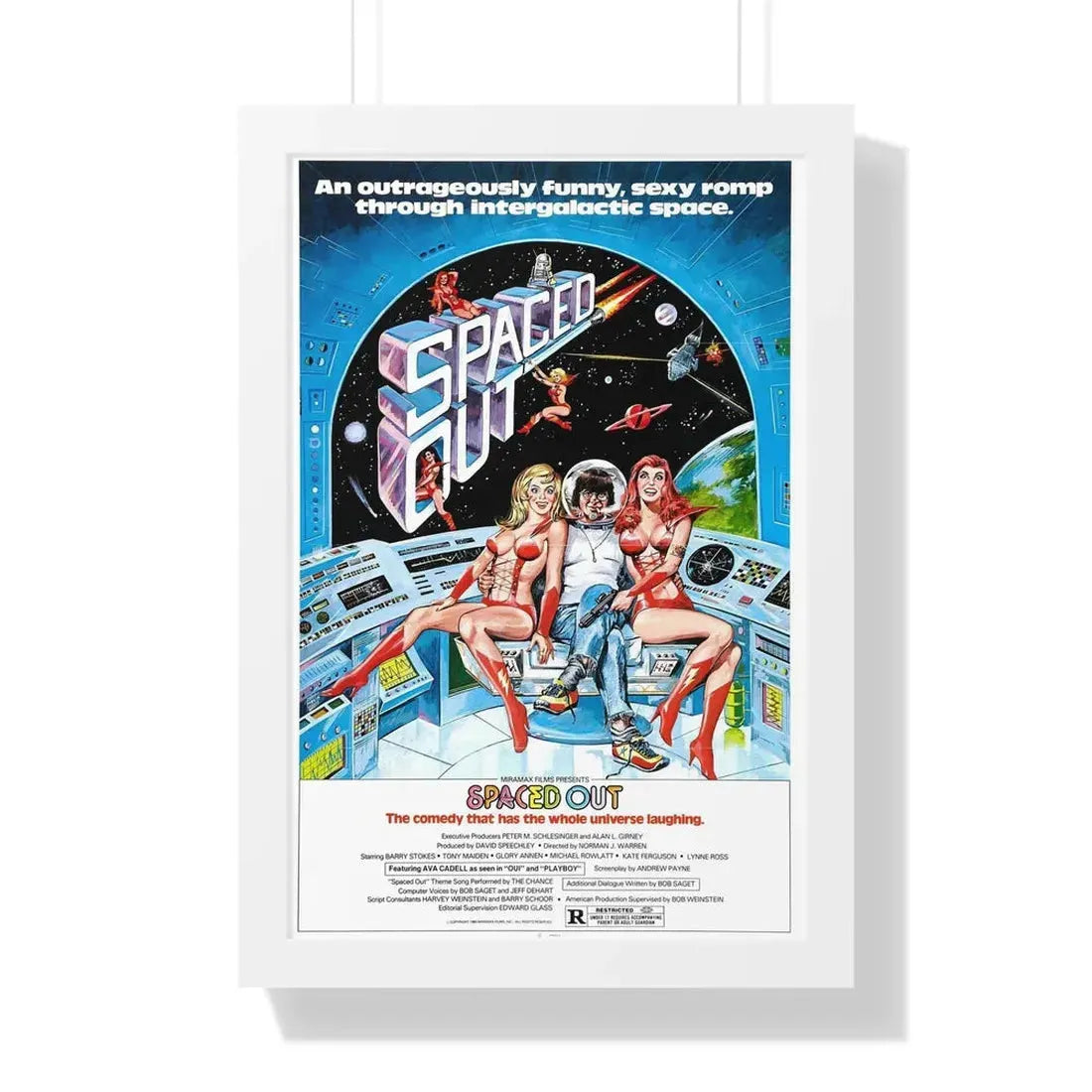 SPACED OUT 1979 - Framed Movie Poster 16″ x 24″ White - The Sticker Space
