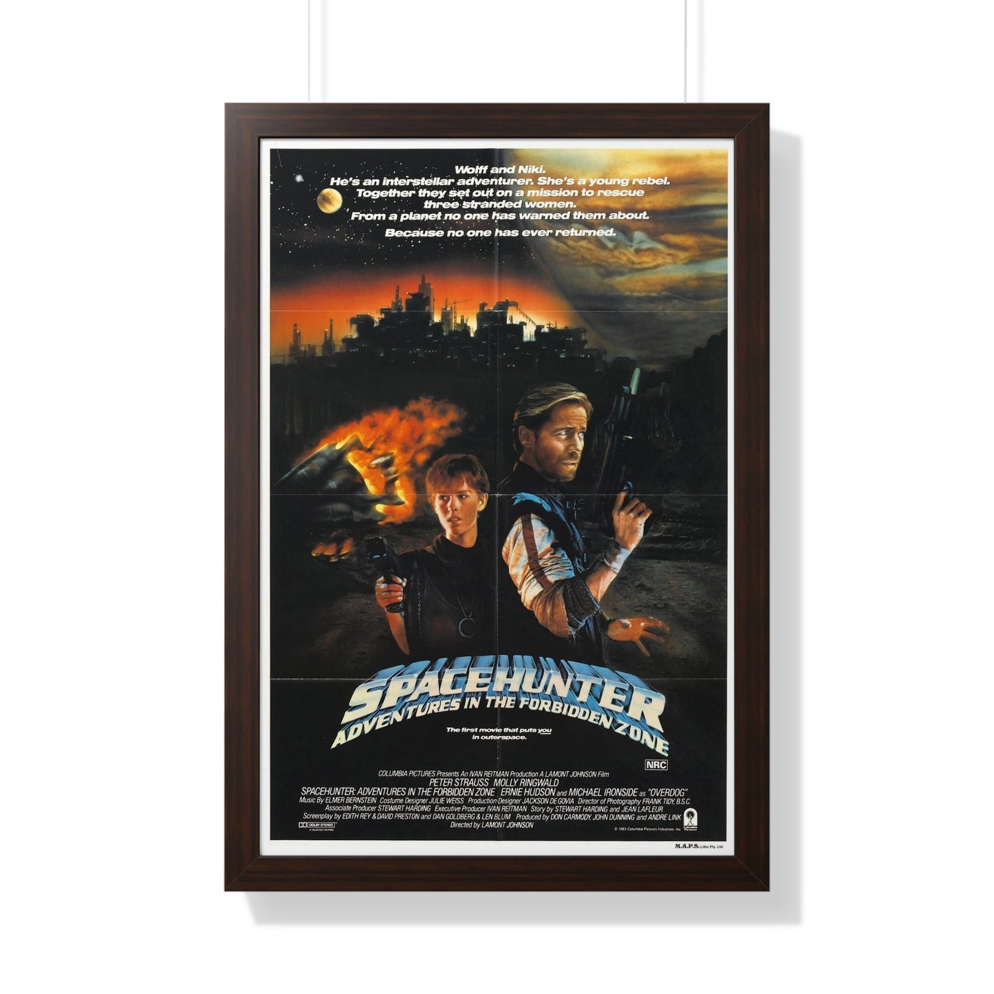 SPACEHUNTER - ADVENTURES IN THE FORBIDDEN ZONE 1983 - Framed Movie Poster-20" x 30"-The Sticker Space