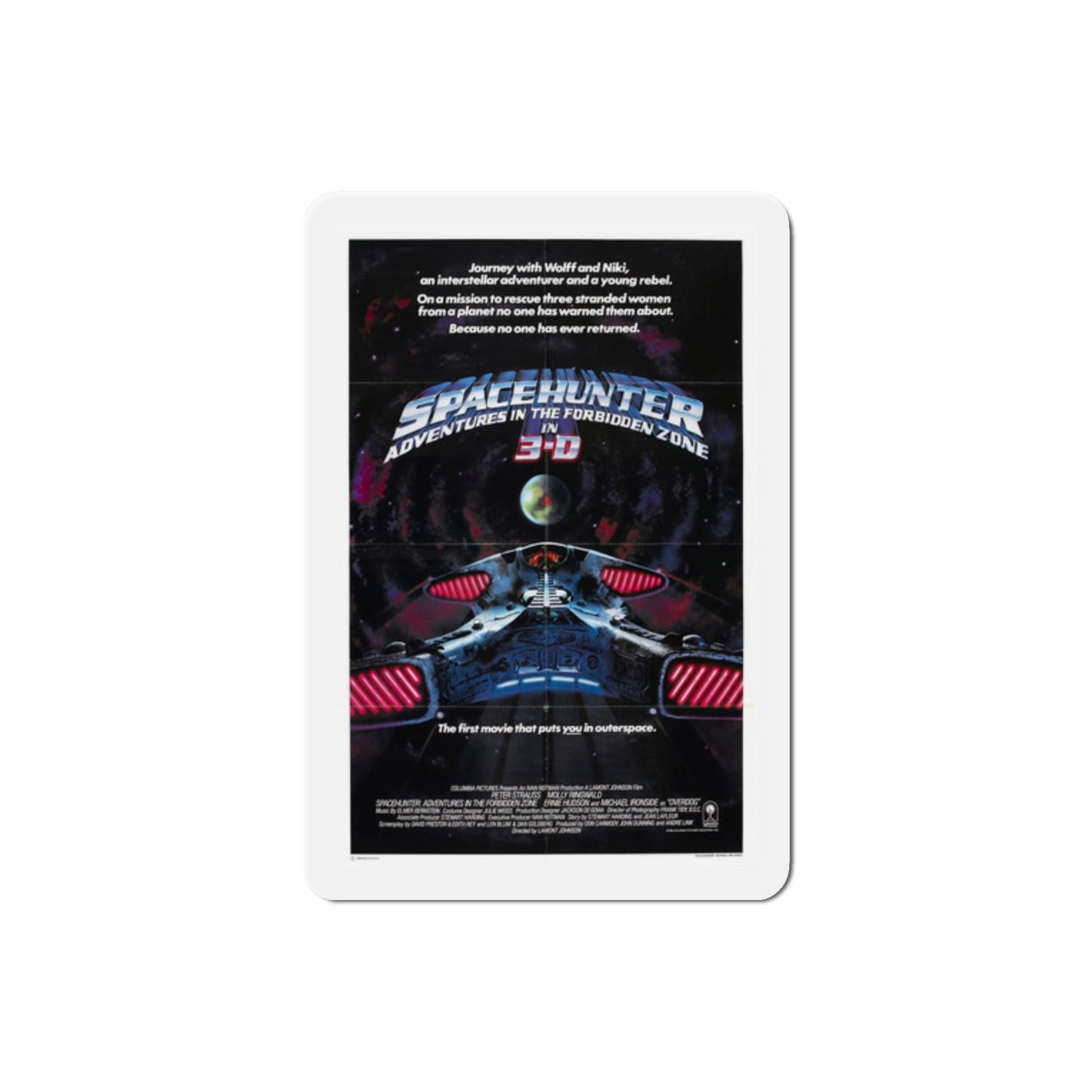 Spacehunter Adventures in the Forbidden Zone 1983 Movie Poster Die-Cut Magnet-2" x 2"-The Sticker Space