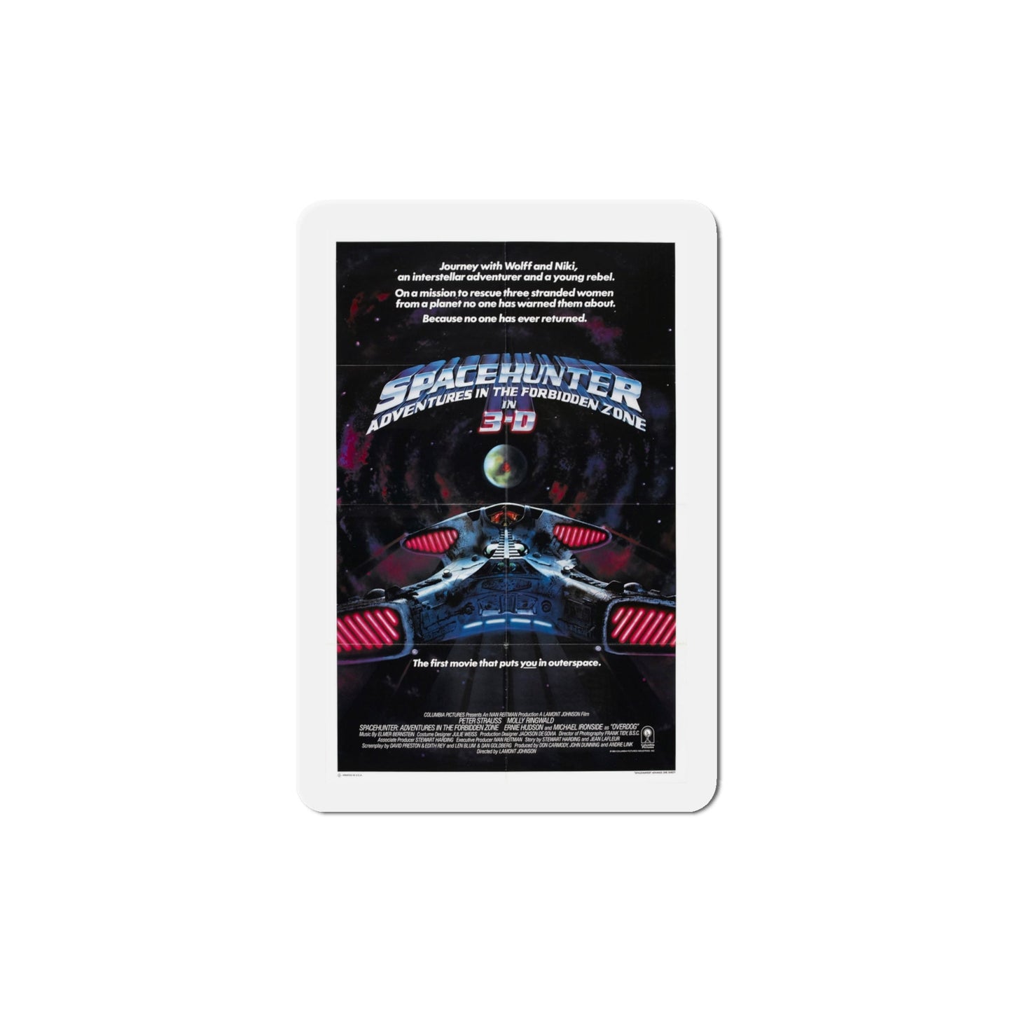 Spacehunter Adventures in the Forbidden Zone 1983 Movie Poster Die-Cut Magnet-4" x 4"-The Sticker Space