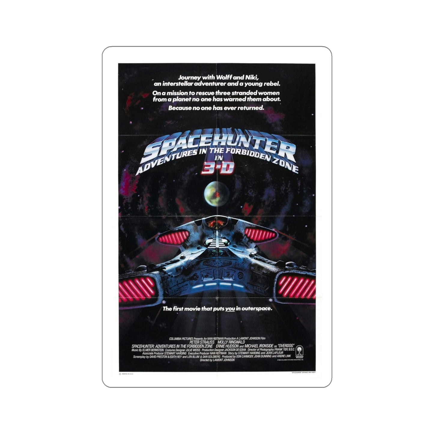 Spacehunter Adventures in the Forbidden Zone 1983 Movie Poster STICKER Vinyl Die-Cut Decal-5 Inch-The Sticker Space