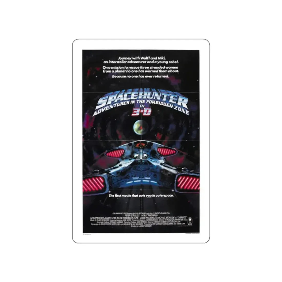 SPACEHUNTER - ADVENTURES IN THE FORBIDDEN ZONE (2) 1983 Movie Poster STICKER Vinyl Die-Cut Decal 2 Inch - The Sticker Space