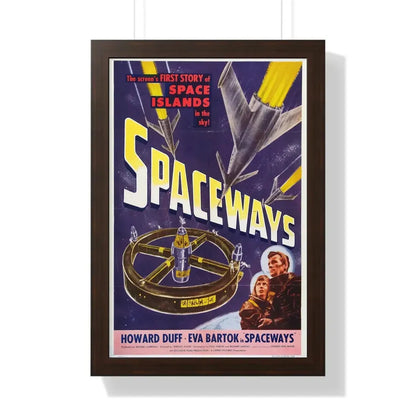 SPACEWAYS 1953 - Framed Movie Poster 16″ x 24″ Walnut - The Sticker Space
