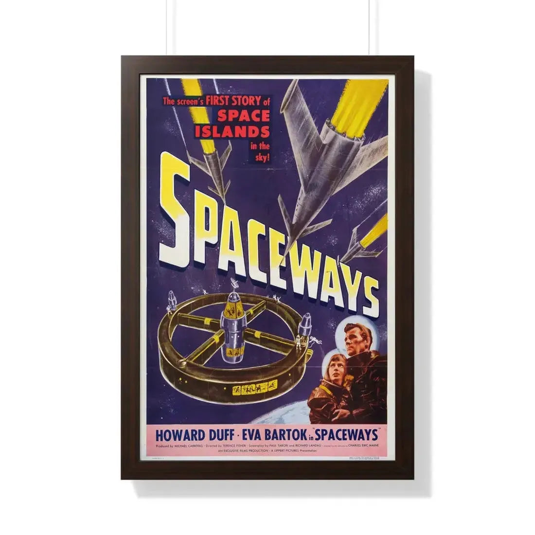 SPACEWAYS 1953 - Framed Movie Poster 20" x 30" Walnut - The Sticker Space