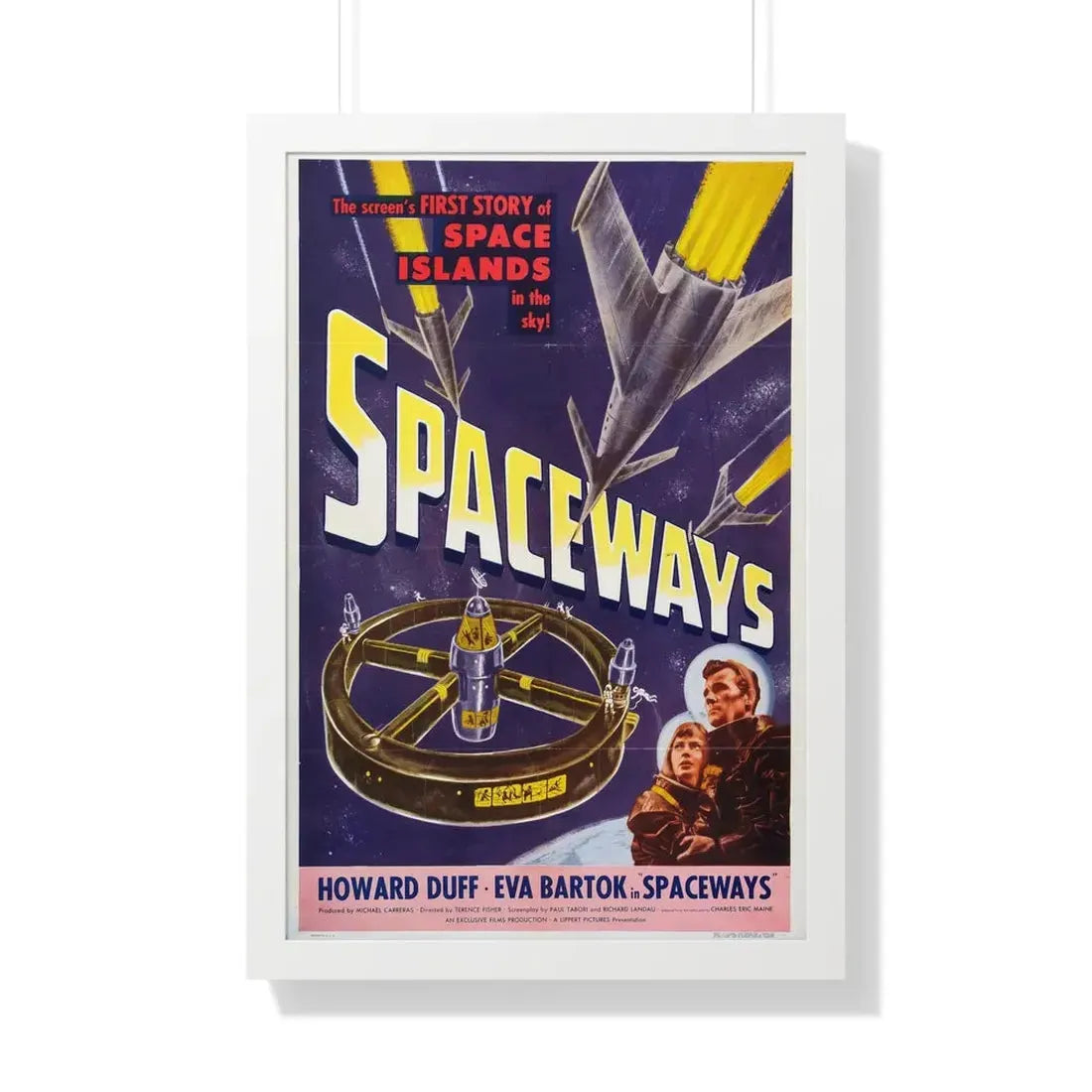 SPACEWAYS 1953 - Framed Movie Poster 20" x 30" White - The Sticker Space