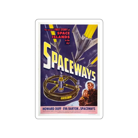 SPACEWAYS 1953 Movie Poster STICKER Vinyl Die-Cut Decal 2 Inch - The Sticker Space