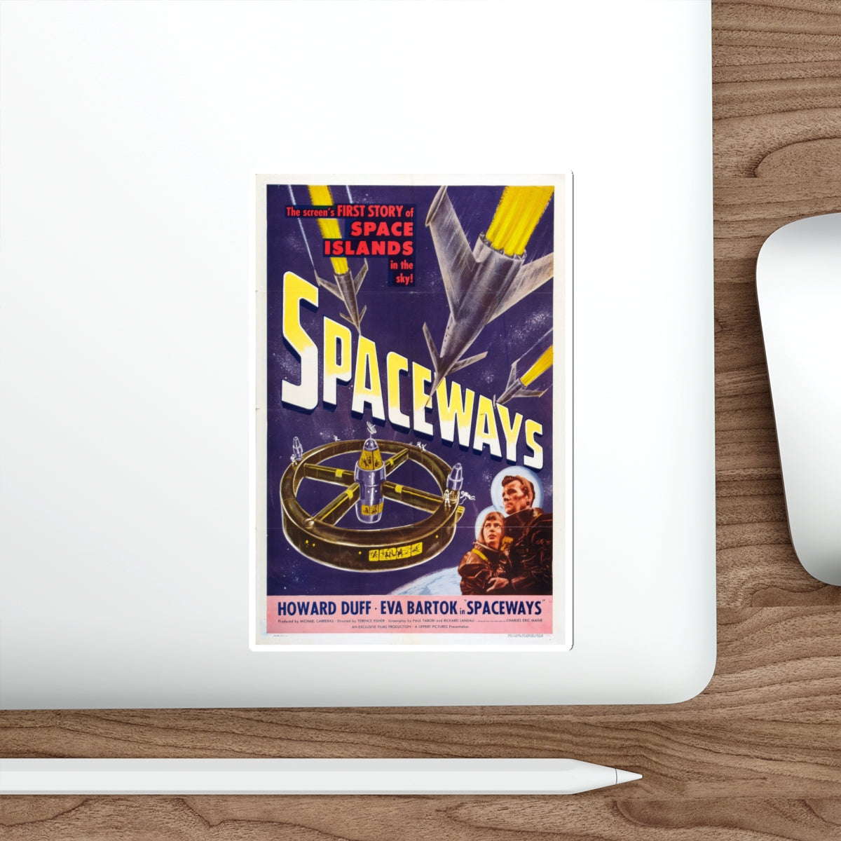 SPACEWAYS 1953 Movie Poster STICKER Vinyl Die-Cut Decal-The Sticker Space