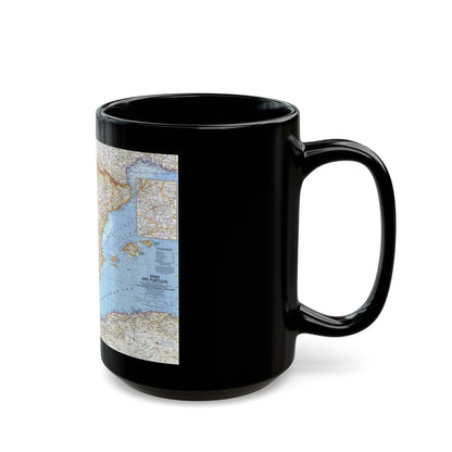 Spain and Portugal (1965) (Map) Black Coffee Mug-The Sticker Space