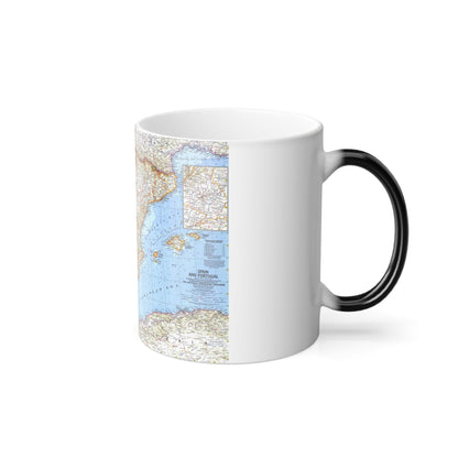 Spain and Portugal (1965) (Map) Color Changing Mug 11oz-11oz-The Sticker Space