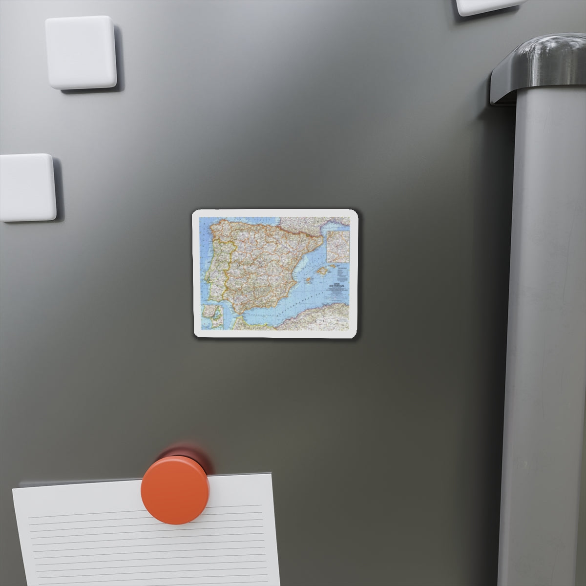 Spain and Portugal (1965) (Map) Refrigerator Magnet-The Sticker Space