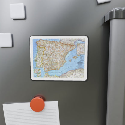 Spain and Portugal (1965) (Map) Refrigerator Magnet-The Sticker Space