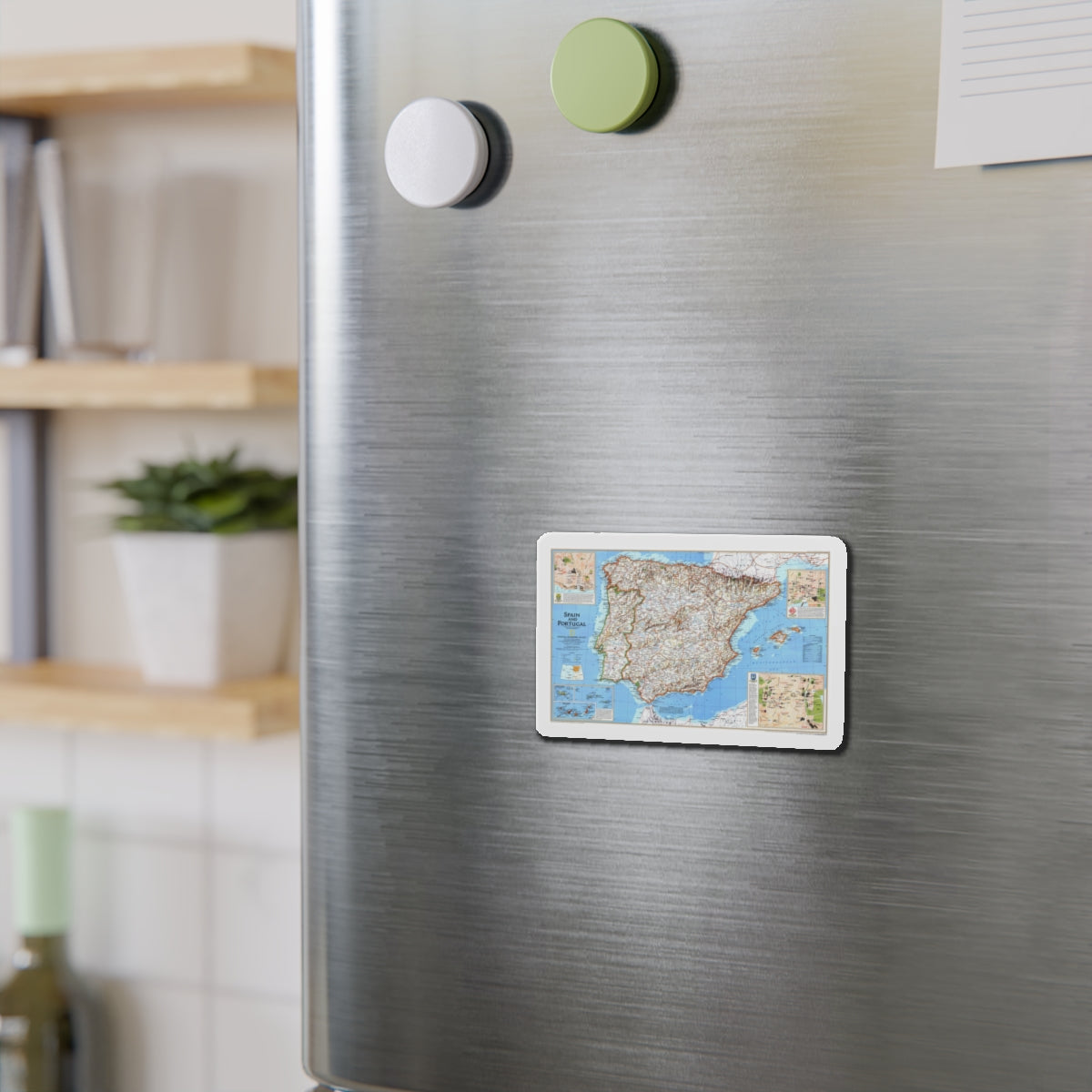 Spain and Portugal (1998) (Map) Refrigerator Magnet-The Sticker Space