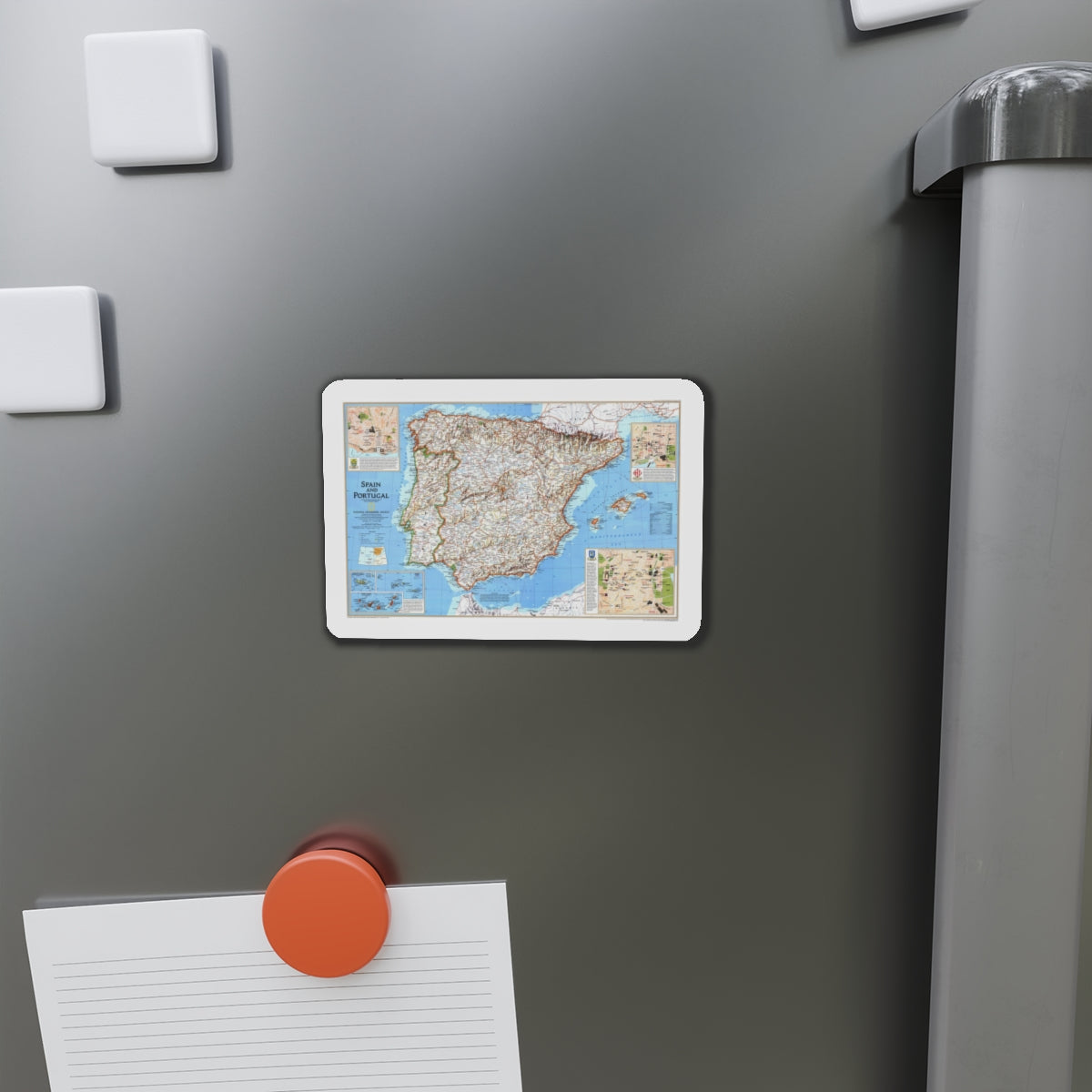 Spain and Portugal (1998) (Map) Refrigerator Magnet-The Sticker Space