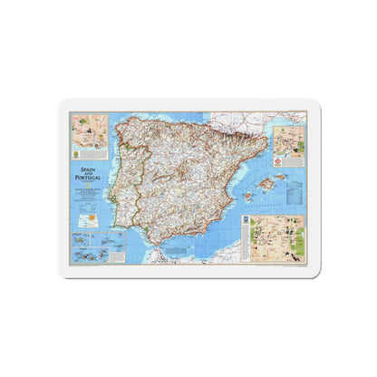 Spain and Portugal (1998) (Map) Refrigerator Magnet-6 × 6"-The Sticker Space