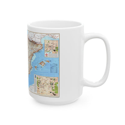 Spain and Portugal (1998) (Map) White Coffee Mug-The Sticker Space