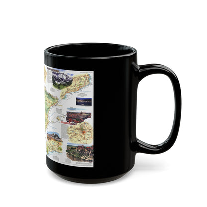 Spain and Portugal - A Traveller's Map (1998) (Map) Black Coffee Mug-The Sticker Space