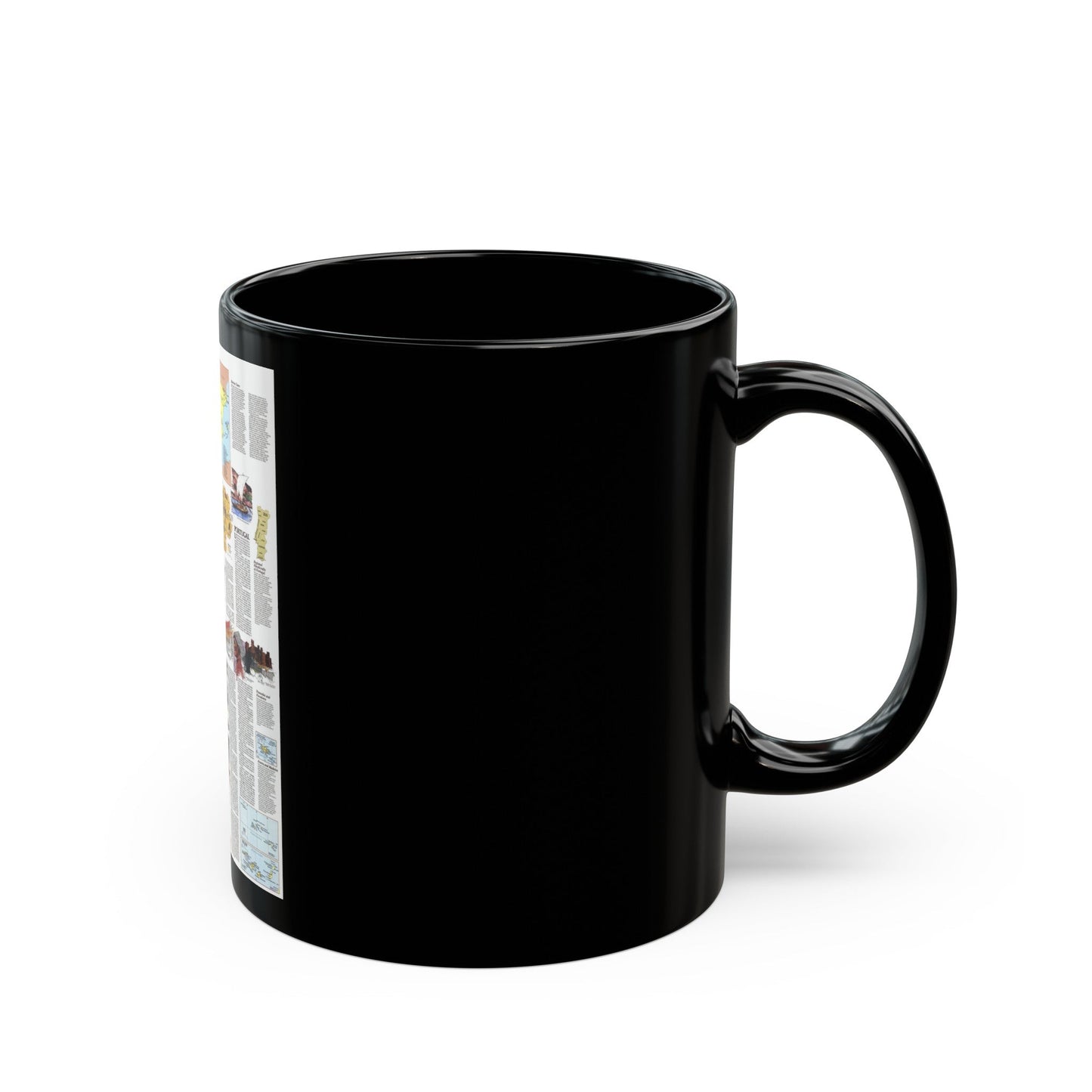 Spain and Portugal - A Traveller's Map 2 (1984) (Map) Black Coffee Mug-The Sticker Space