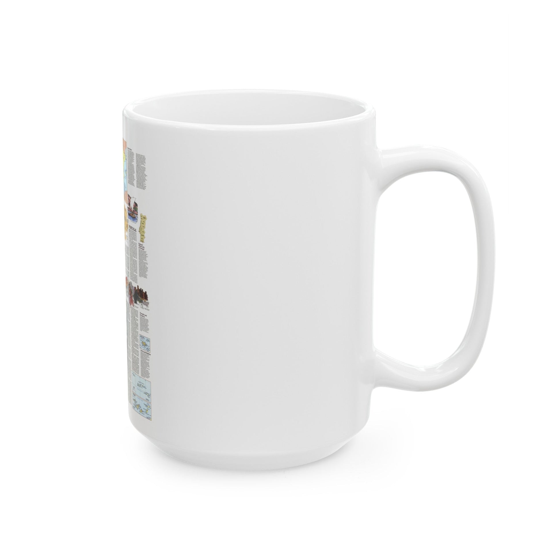 Spain and Portugal - A Traveller's Map 2 (1984) (Map) White Coffee Mug-The Sticker Space