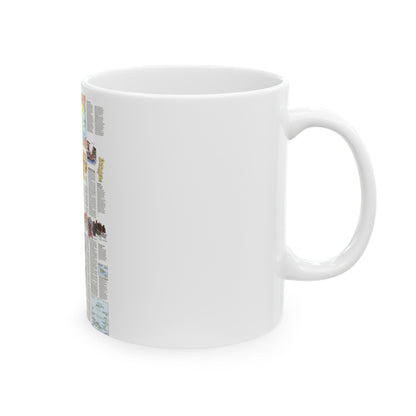 Spain and Portugal - A Traveller's Map 2 (1984) (Map) White Coffee Mug-The Sticker Space