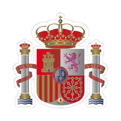 Spain-Coat of arms (Spain) (Coat of Arms) STICKER Vinyl Kiss-Cut Decal 6 Inch White - The Sticker Space