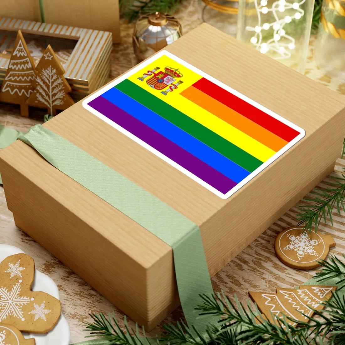 Spain Gay flag (Spain) STICKER Vinyl Kiss-Cut Decal - The Sticker Space