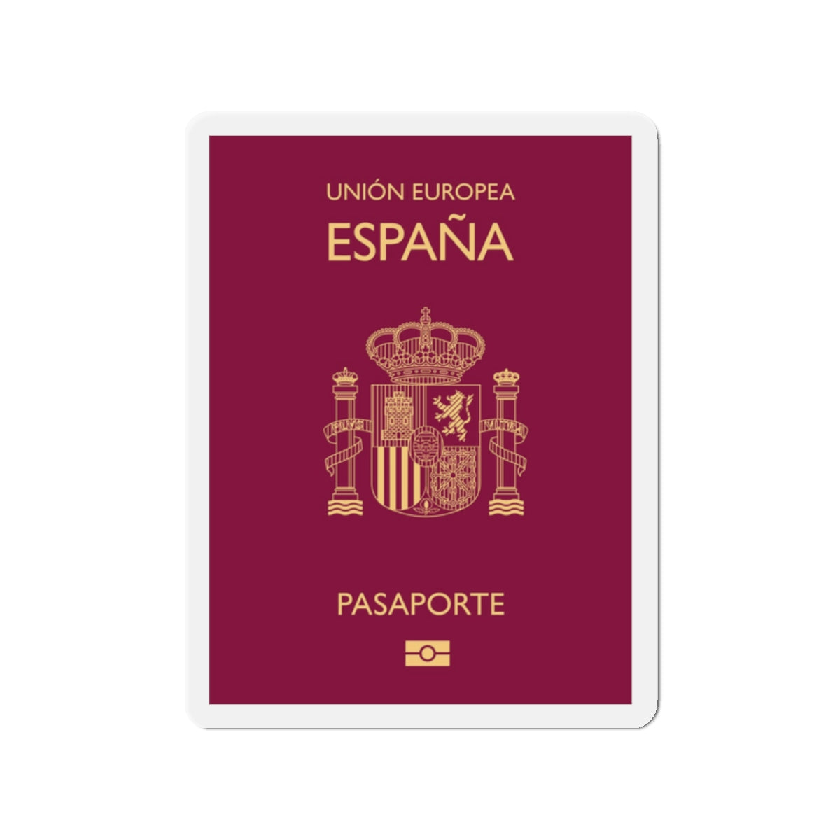 Spain Passport - Die-Cut Magnet-2" x 2"-The Sticker Space