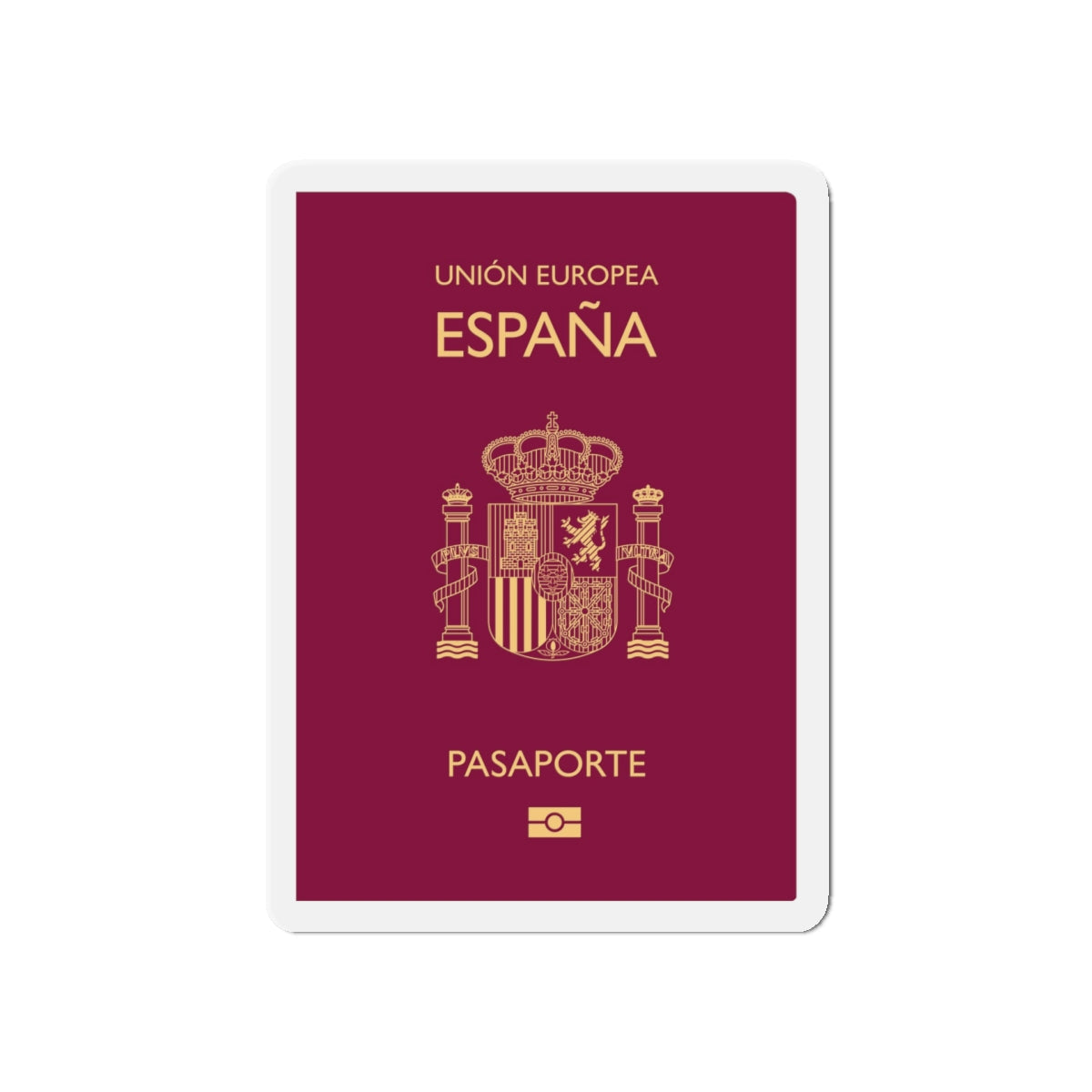 Spain Passport - Die-Cut Magnet-5" x 5"-The Sticker Space