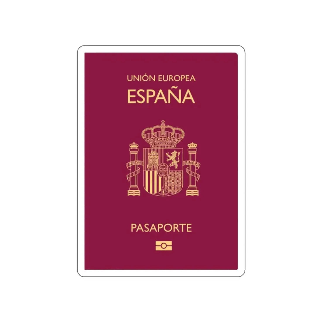 Spain Passport STICKER Vinyl Die-Cut Decal 2 Inch - The Sticker Space