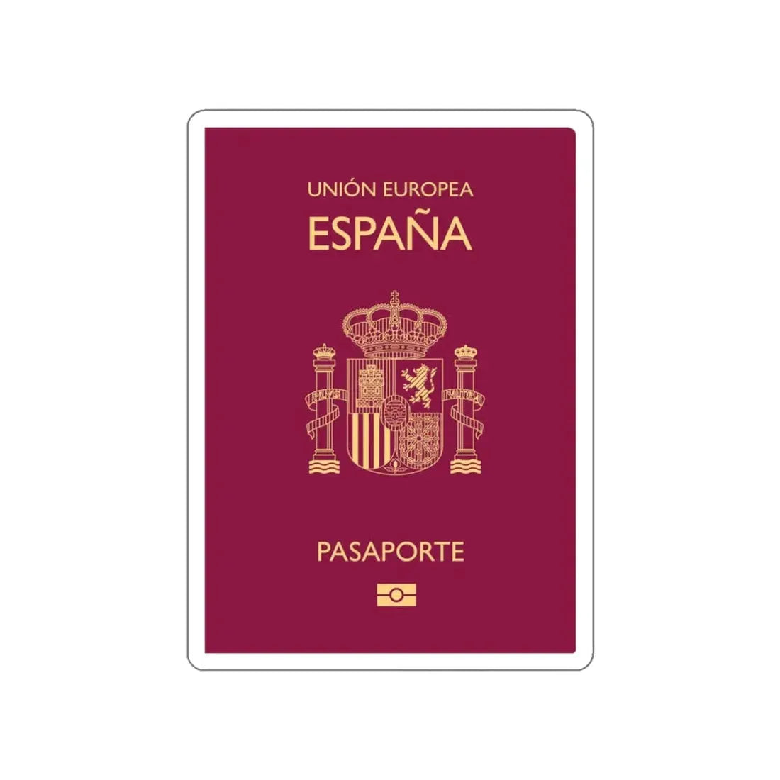 Spain Passport STICKER Vinyl Die-Cut Decal 3 Inch - The Sticker Space