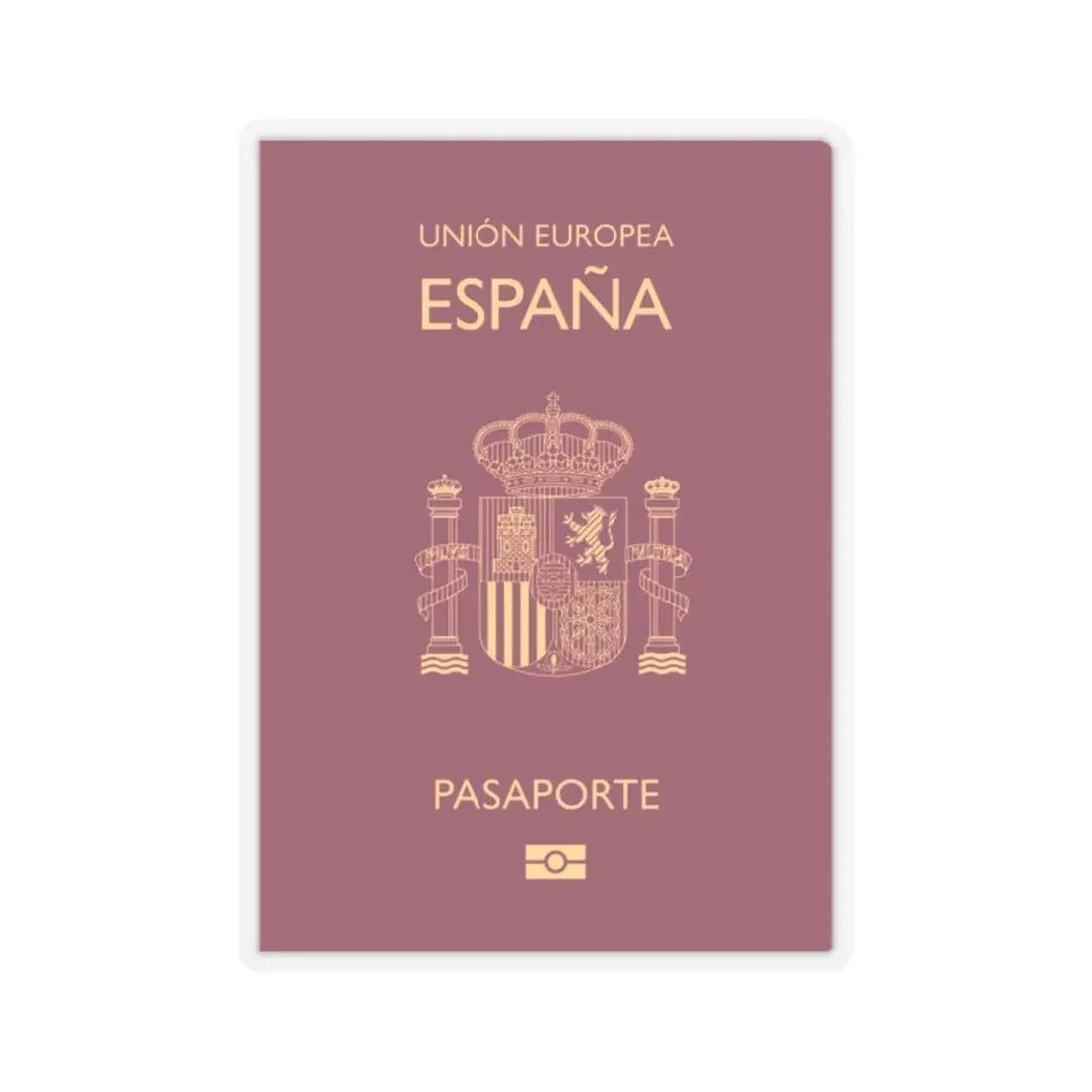 Spain Passport - STICKER Vinyl Kiss-Cut Decal 2 Inch Transparent - The Sticker Space