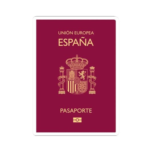 Spain Passport - STICKER Vinyl Kiss-Cut Decal 2 Inch White - The Sticker Space