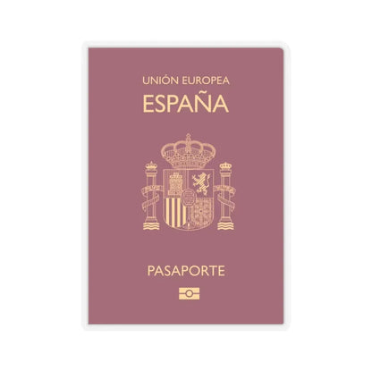 Spain Passport - STICKER Vinyl Kiss-Cut Decal 4 Inch Transparent - The Sticker Space
