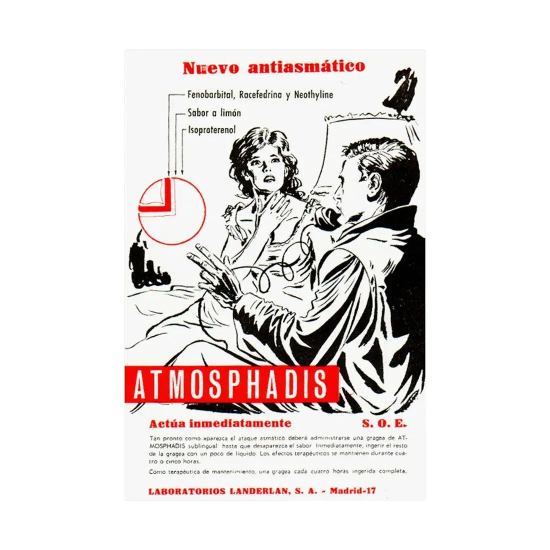 Spanish Drug Ad 117 - Paper Poster - The Sticker Space