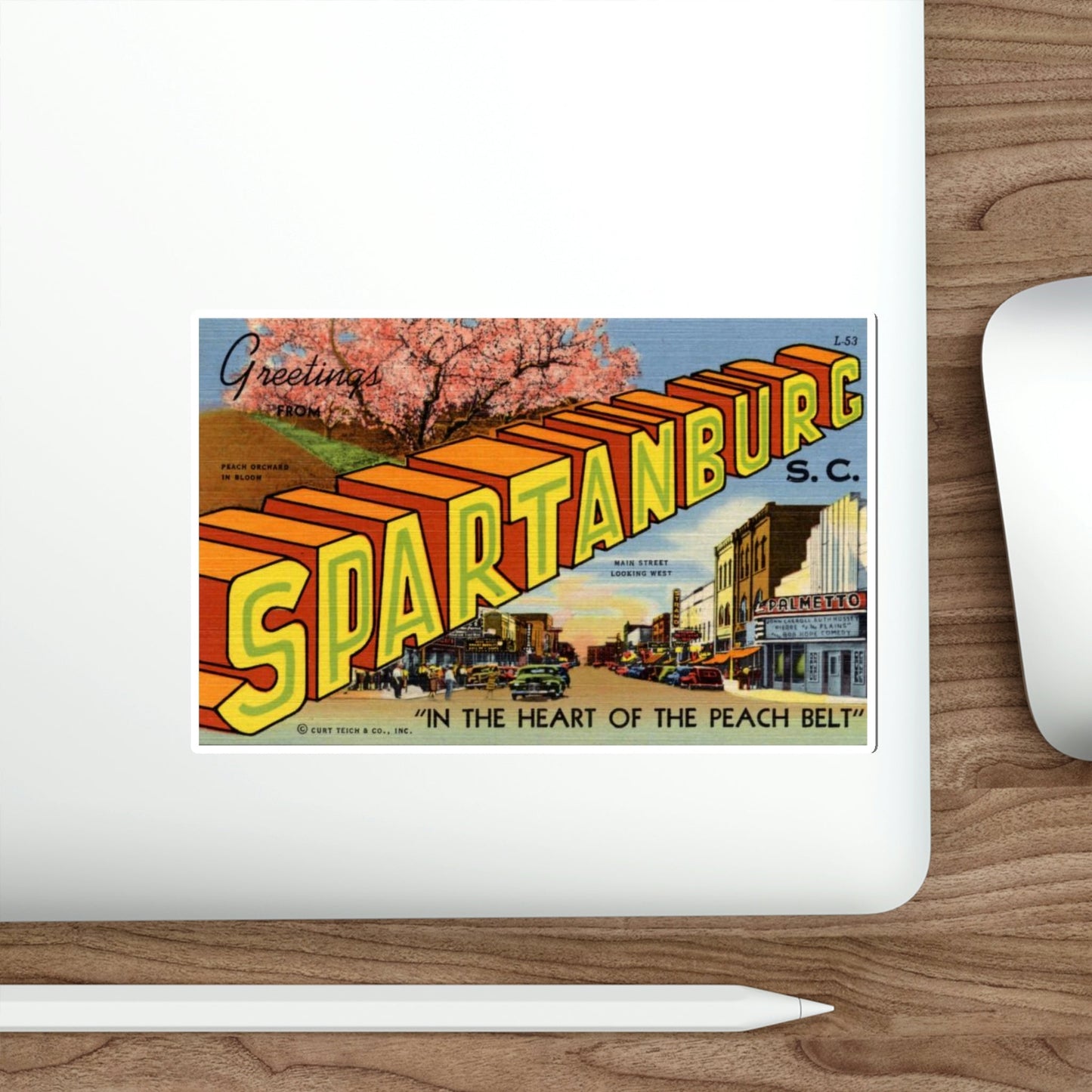 Spartanburg SC (Greeting Cards) STICKER Vinyl Die-Cut Decal-The Sticker Space