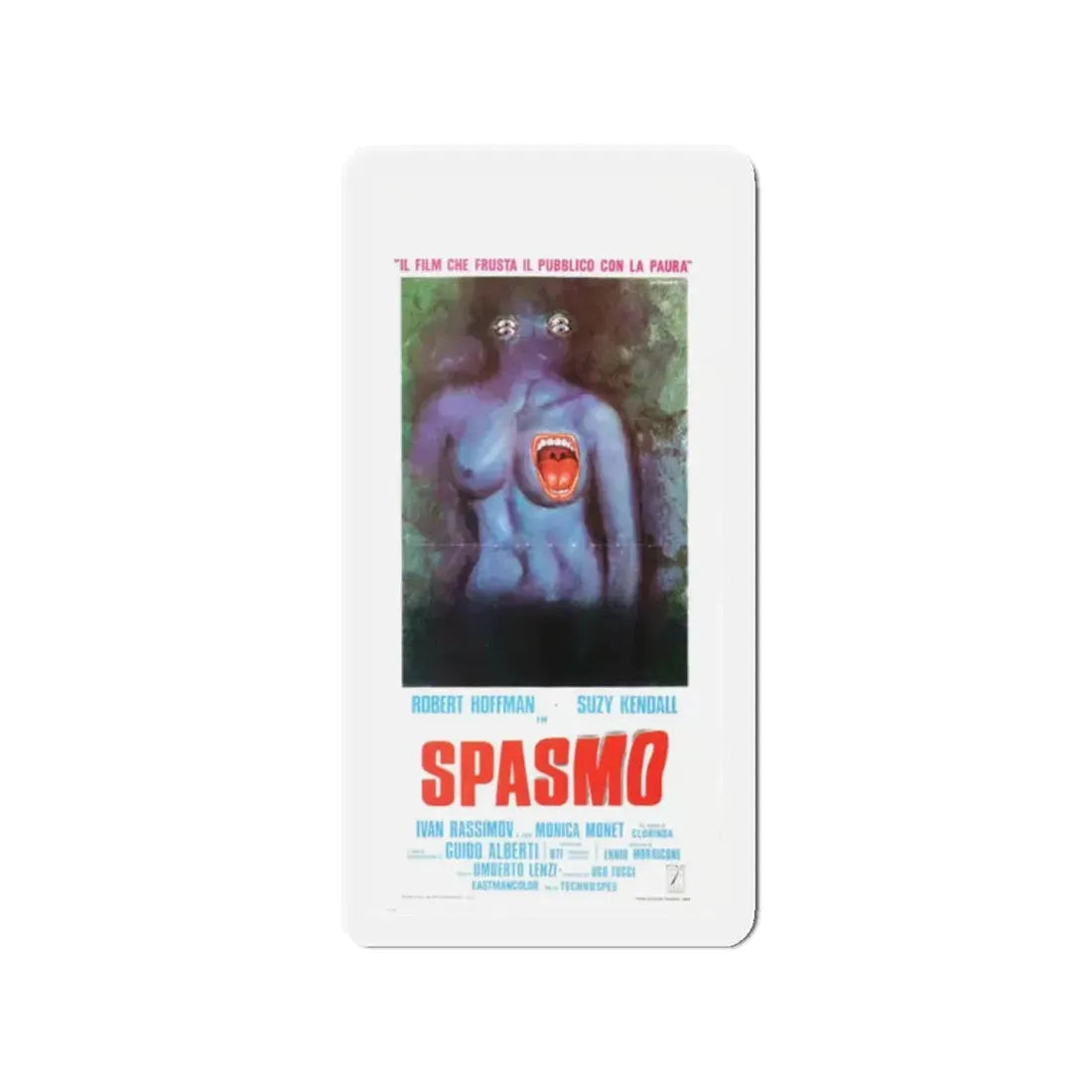 SPASMO 1974 Movie Poster - Refrigerator Magnet 2 Inch Die-Cut - The Sticker Space