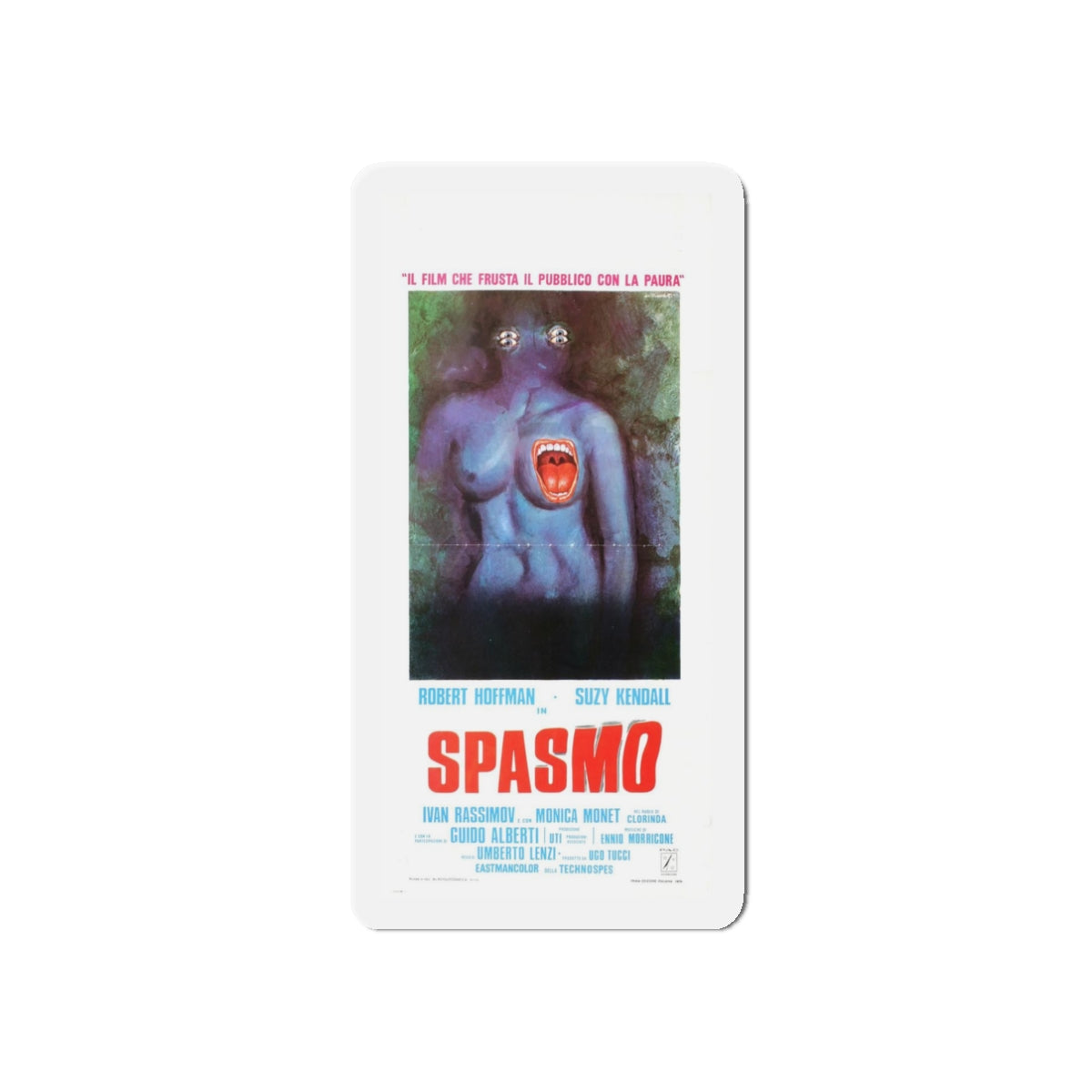 SPASMO 1974 Movie Poster - Refrigerator Magnet-3" x 3"-Die-Cut-1 pc-The Sticker Space