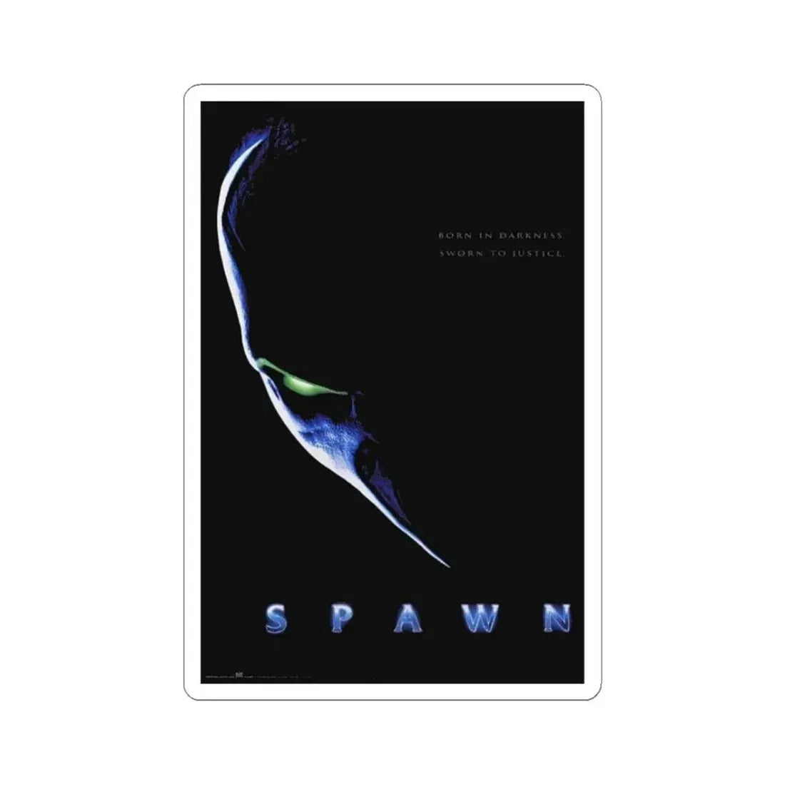 Spawn 1997 Movie Poster - STICKER Vinyl Kiss-Cut Decal 3 Inch White - The Sticker Space