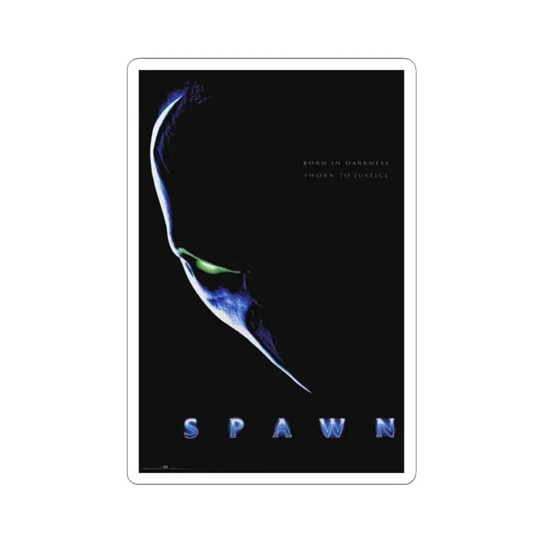 Spawn 1997 Movie Poster - STICKER Vinyl Kiss-Cut Decal 4 Inch White - The Sticker Space