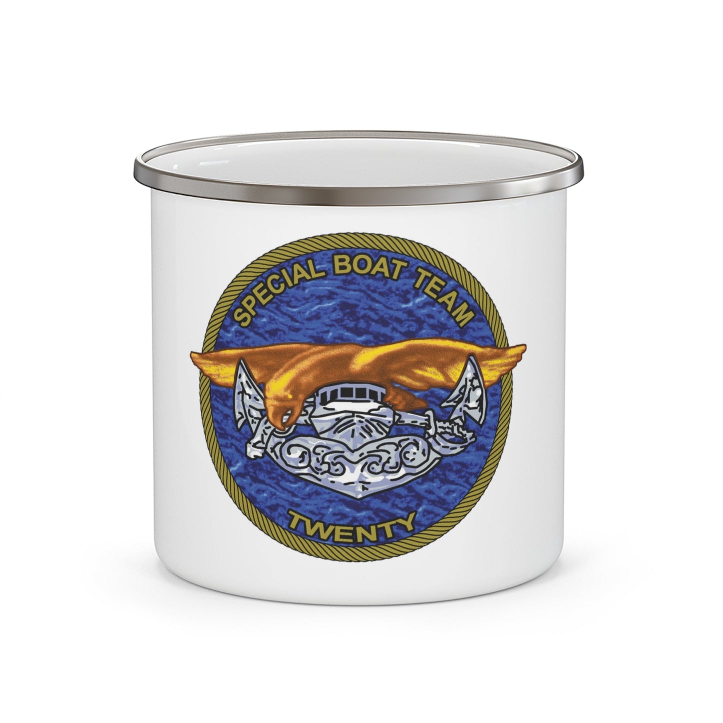 Special Boat Team Twenty (U.S. Navy) Enamel Mug 12oz-12oz-The Sticker Space