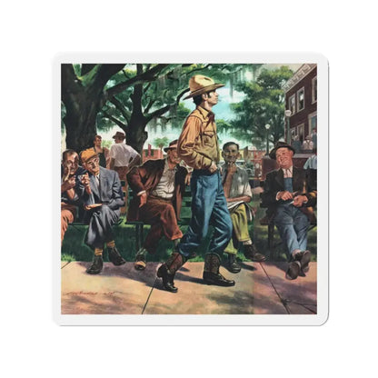 Special Deputy, Collier's, November 8, 1952 (Magazine Illustration) Refrigerator Magnet 2 Inch Die-Cut - The Sticker Space