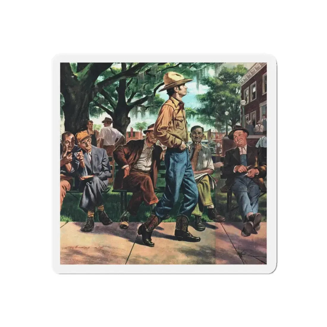 Special Deputy, Collier's, November 8, 1952 (Magazine Illustration) Refrigerator Magnet 4 Inch Die-Cut - The Sticker Space