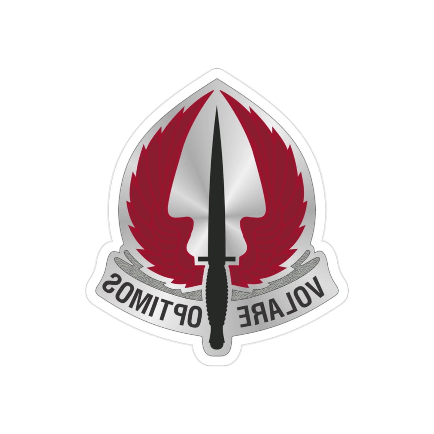 Special Operations Aviation Command 2 (U.S. Army) REVERSE PRINT Transparent STICKER-2" × 2"-The Sticker Space