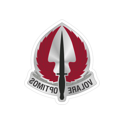 Special Operations Aviation Command 2 (U.S. Army) REVERSE PRINT Transparent STICKER-2" × 2"-The Sticker Space