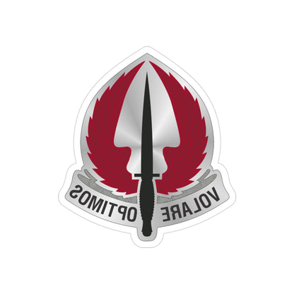 Special Operations Aviation Command 2 (U.S. Army) REVERSE PRINT Transparent STICKER-3" × 3"-The Sticker Space