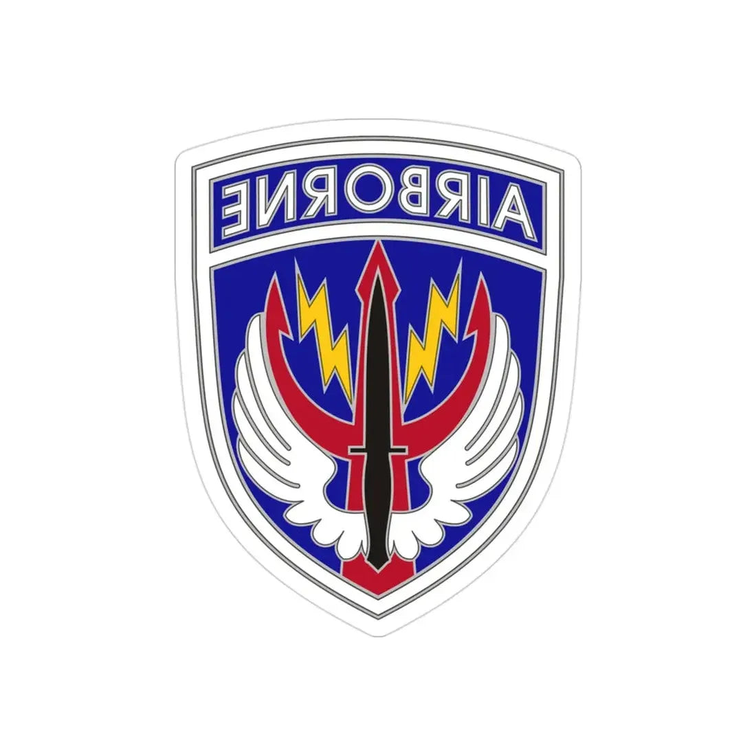 Special Operations Command Central (U.S. Army) REVERSE PRINT Transparent Die-Cut STICKER 3 Inch Die-Cut Transparent - The Sticker Space