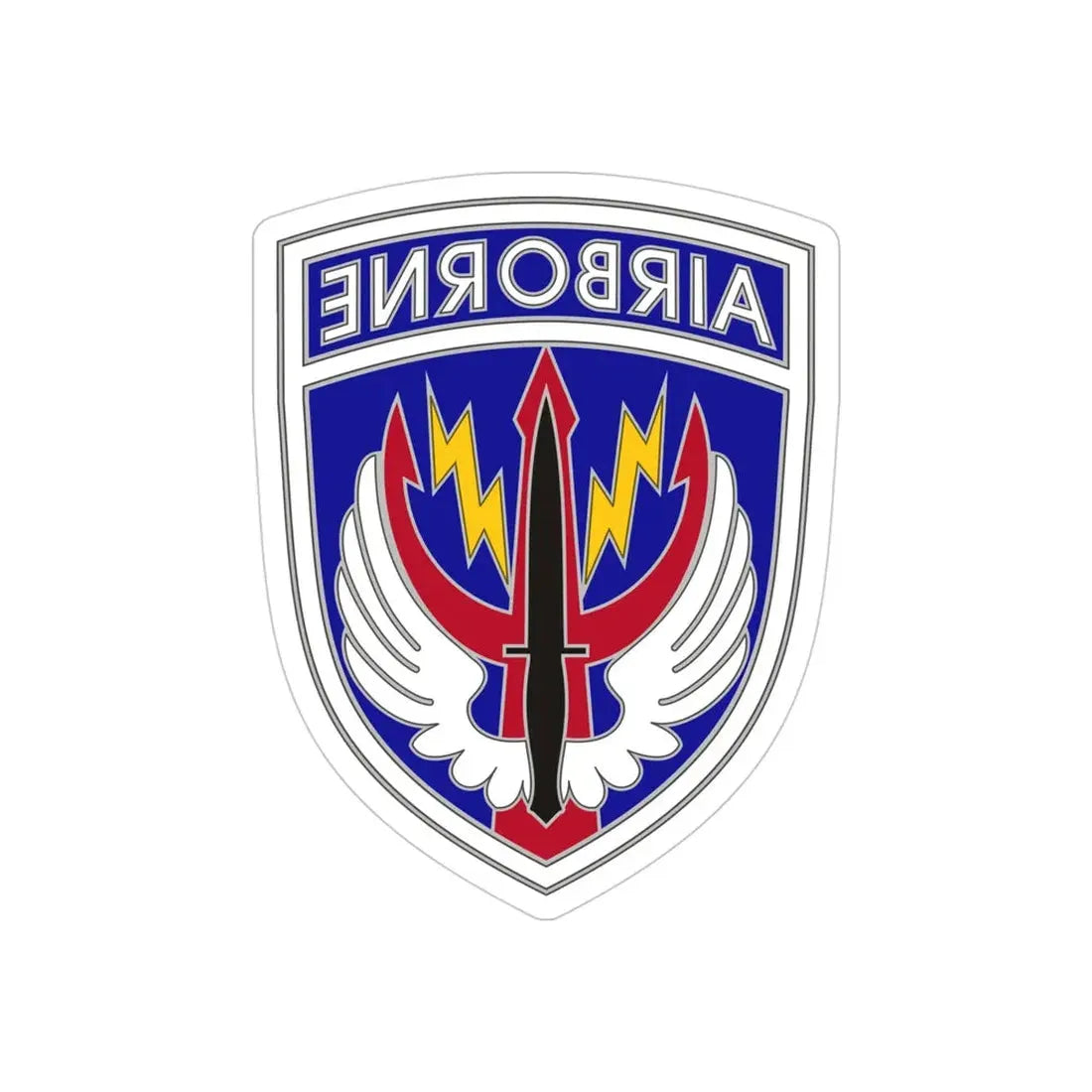 Special Operations Command Central (U.S. Army) REVERSE PRINT Transparent Die-Cut STICKER 4 Inch Die-Cut Transparent - The Sticker Space