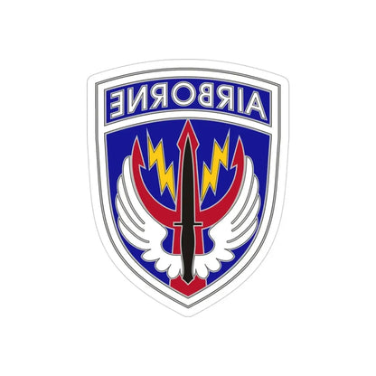 Special Operations Command Central (U.S. Army) REVERSE PRINT Transparent Die-Cut STICKER 4 Inch Die-Cut Transparent - The Sticker Space