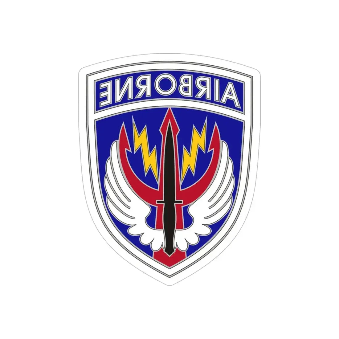 Special Operations Command Central (U.S. Army) REVERSE PRINT Transparent Die-Cut STICKER 5 Inch Die-Cut Transparent - The Sticker Space
