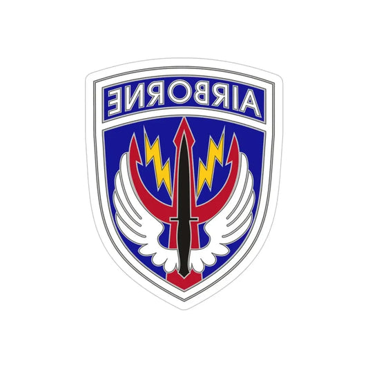 Special Operations Command Central (U.S. Army) REVERSE PRINT Transparent Die-Cut STICKER 6 Inch Die-Cut Transparent - The Sticker Space