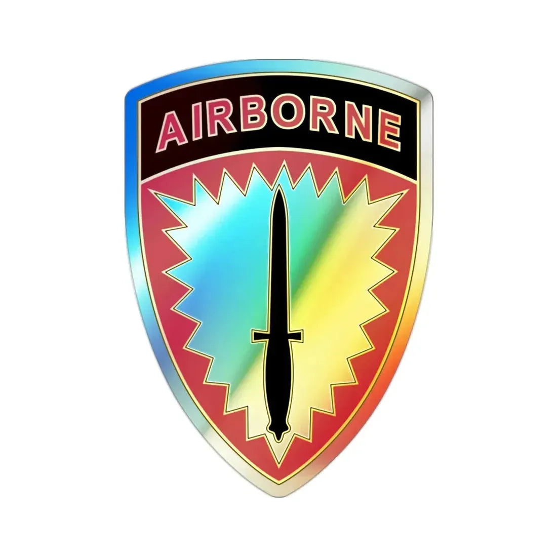 Special Operations Command Europe (U.S. Army) Holographic STICKER Die-Cut Vinyl Decal 2 Inch Holographic - The Sticker Space